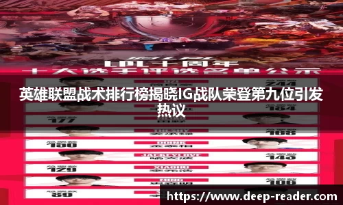 英雄联盟战术排行榜揭晓IG战队荣登第九位引发热议